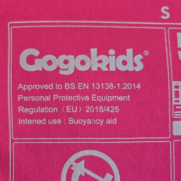 Gogokids Kids Swim Vest S Pink Purple Float Jacket 50N Buoyancy Aid - Picture 9 of 11